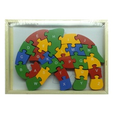 Drvene puzle u kutiji - slon