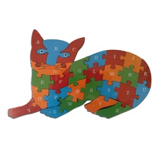 Drvene puzle - mačka